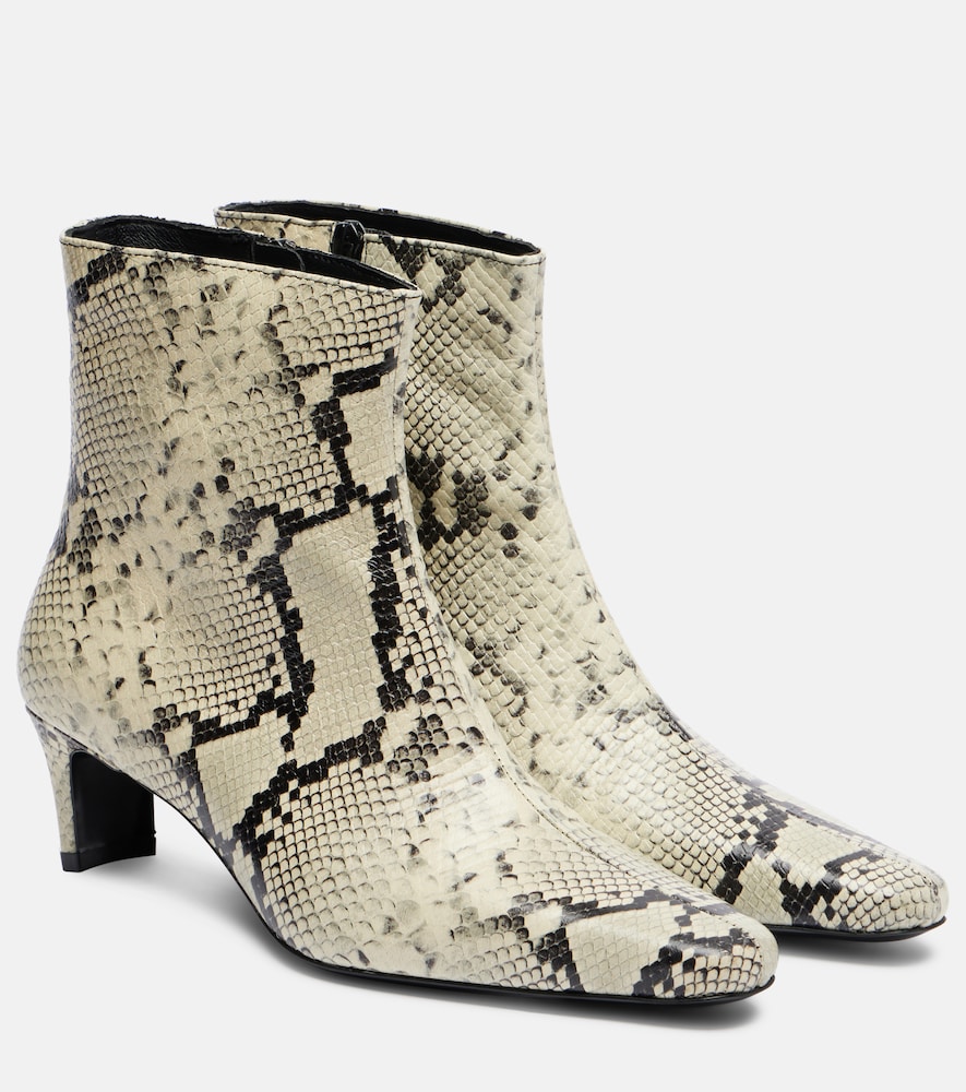 Staud Wally snake-effect leather ankle boots