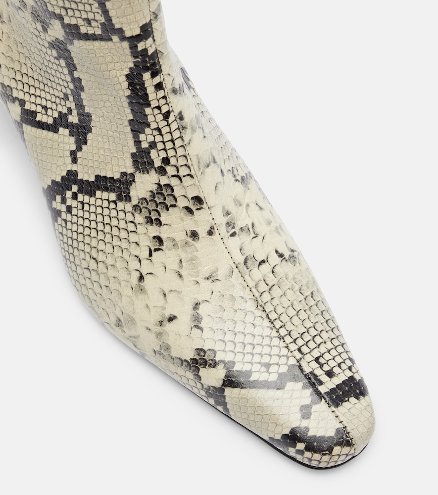  Staud Staud Wally Snake-effect Leather Ankle Boots 