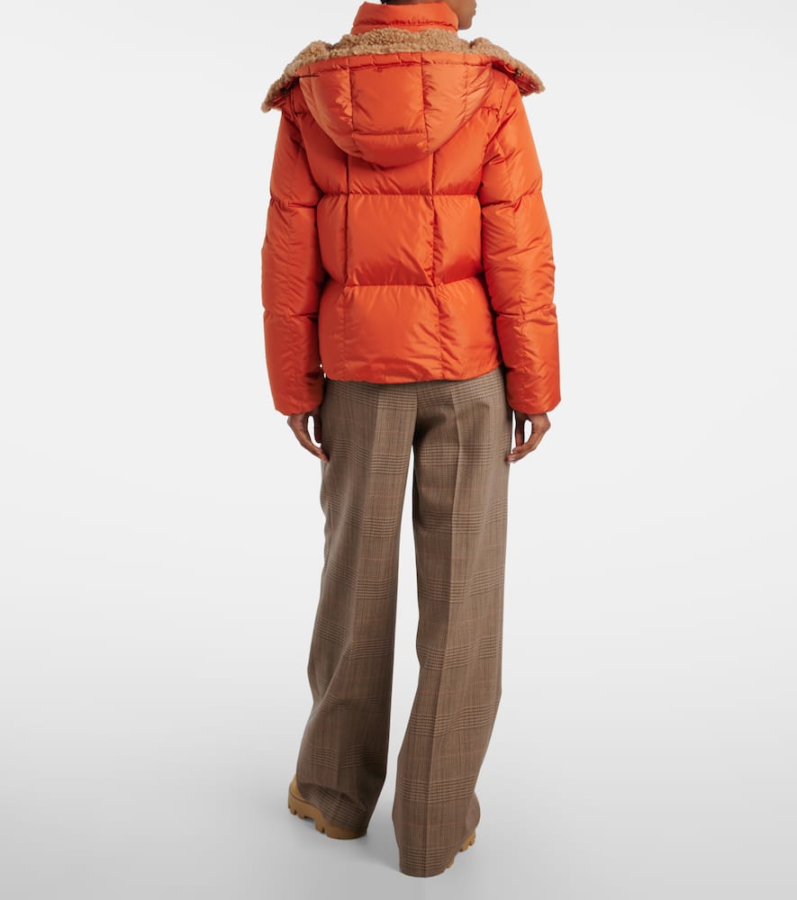 Moncler Castelnou Box Quilted Down Puffer Jacket In Orange