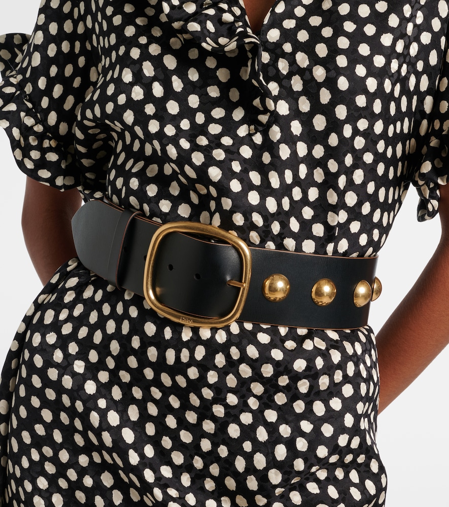  Chloe Chloe Chloe Midnight Studded Leather Belt 