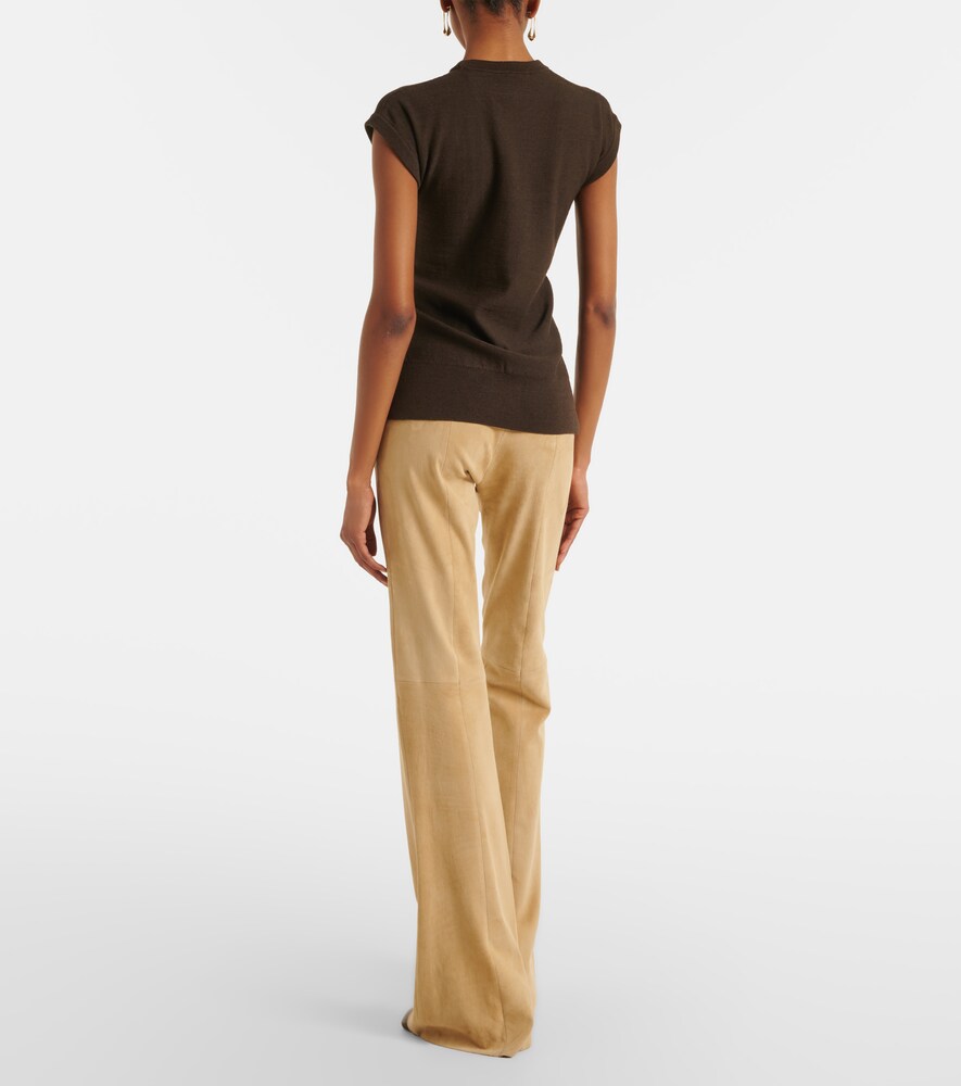  Stouls Stouls Gege Suede Flared Pants 
