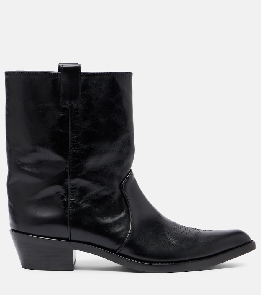  Khaite Khaite Clive Leather Ankle Boots 