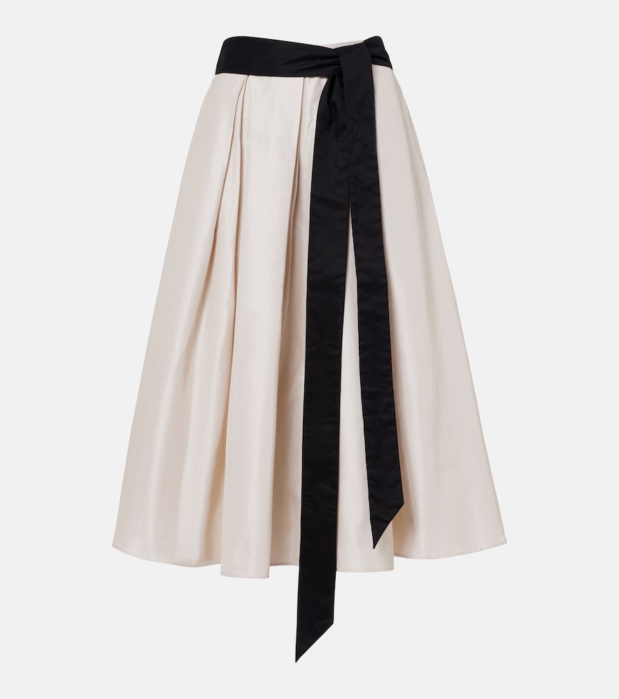 'S Max Mara Baschi pleated cotton-blend midi skirt