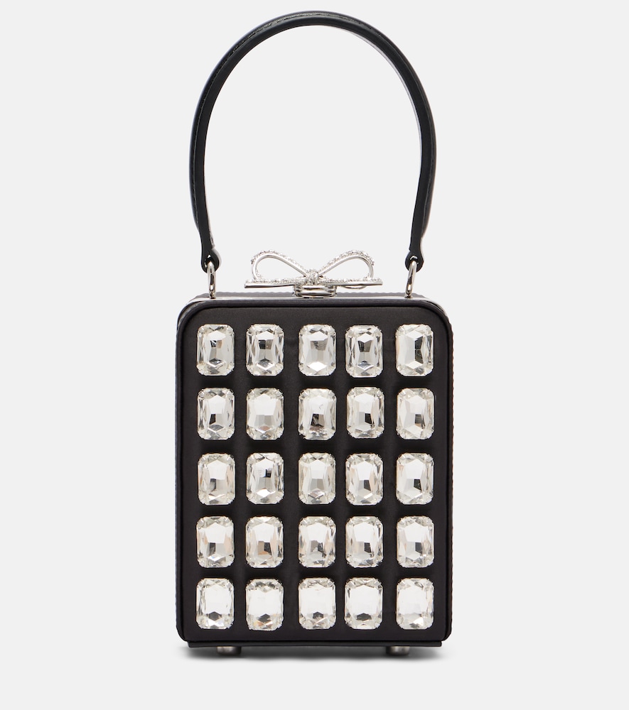Self-Portrait Women's Black Micro Crystal-Embellished Box Bag - Mytheresa