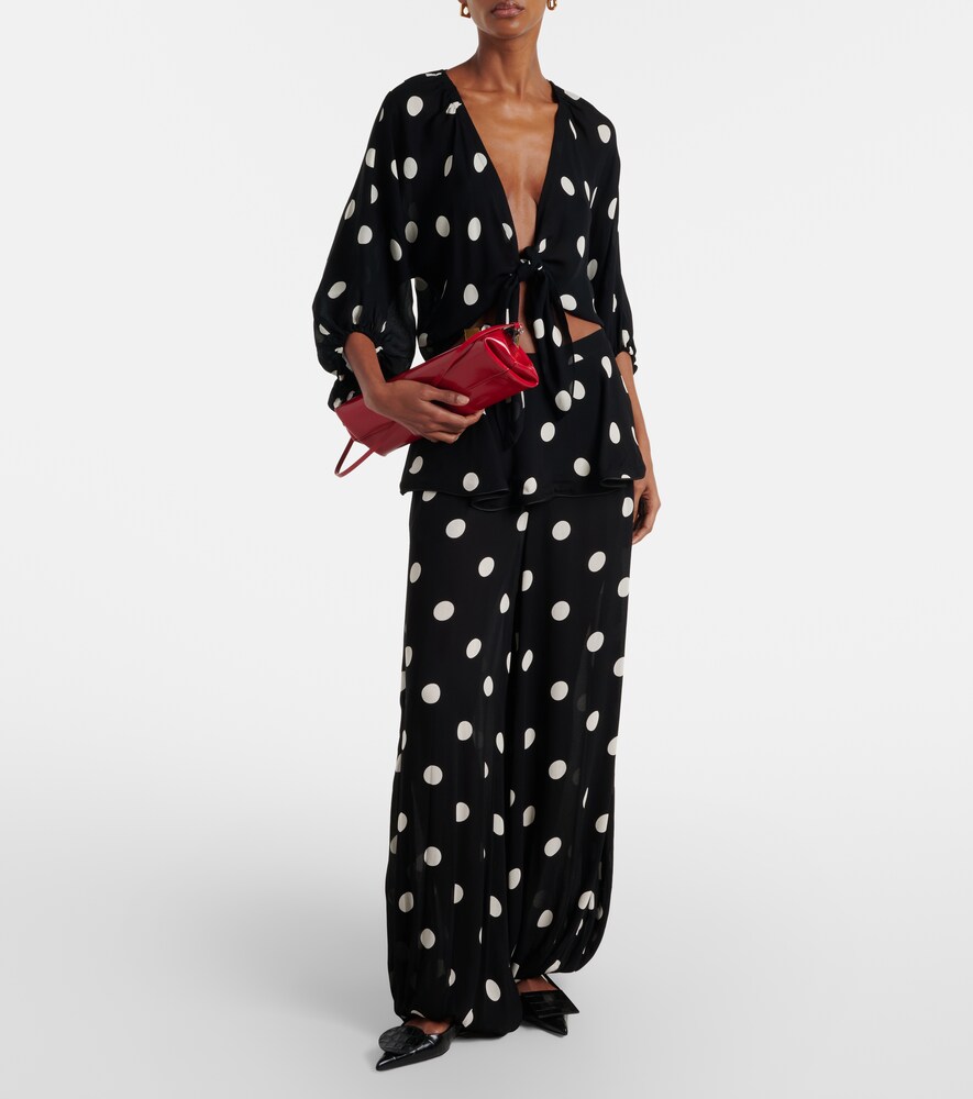 Adriana Degreas Polka-dot crop top