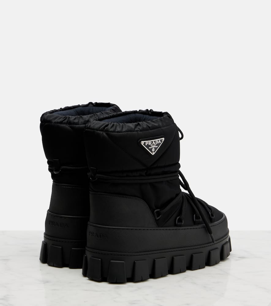 Prada Re-nylon Gabardine Snow Boots In Black
