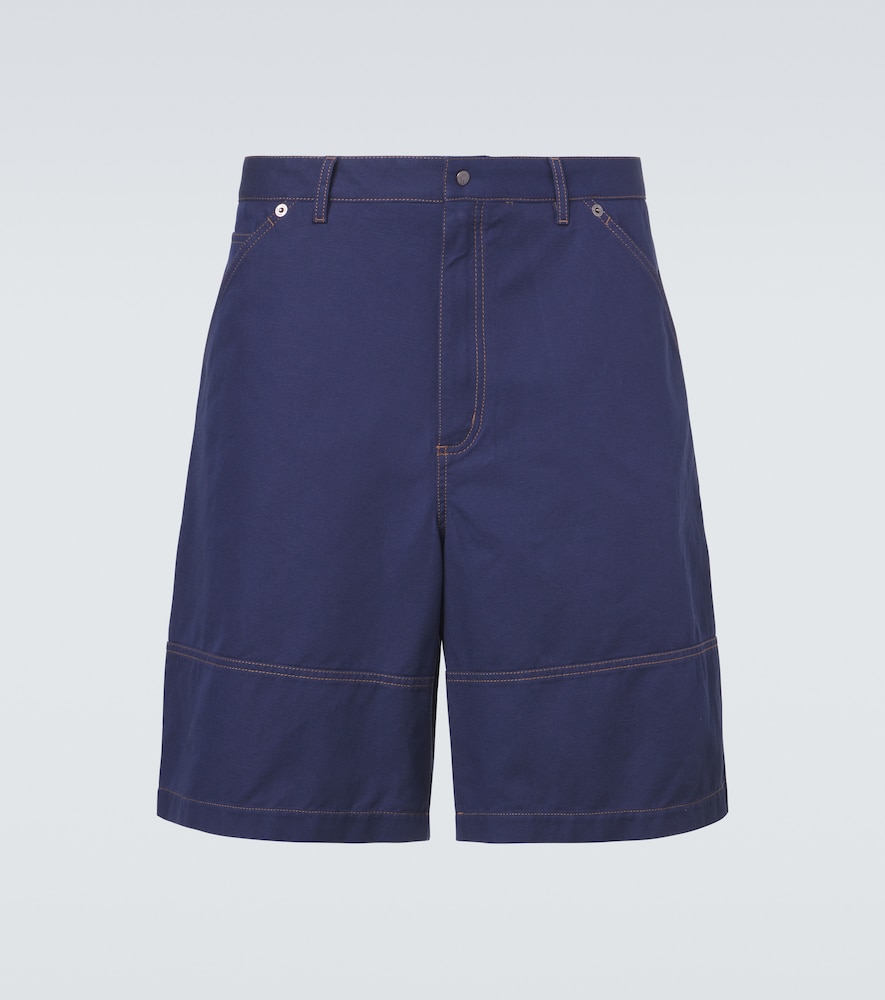 Moncler Cotton and linen gabardine shorts