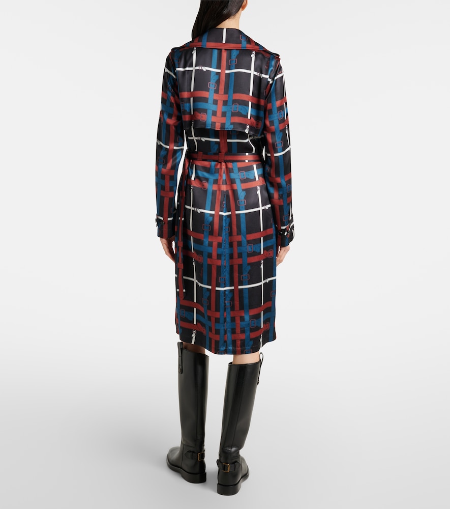  Burberry Burberry Belt Check Crãªpe Wrap Dress 