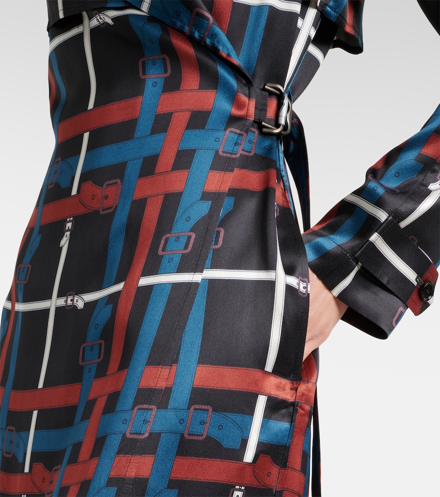  Burberry Burberry Belt Check Crãªpe Wrap Dress 