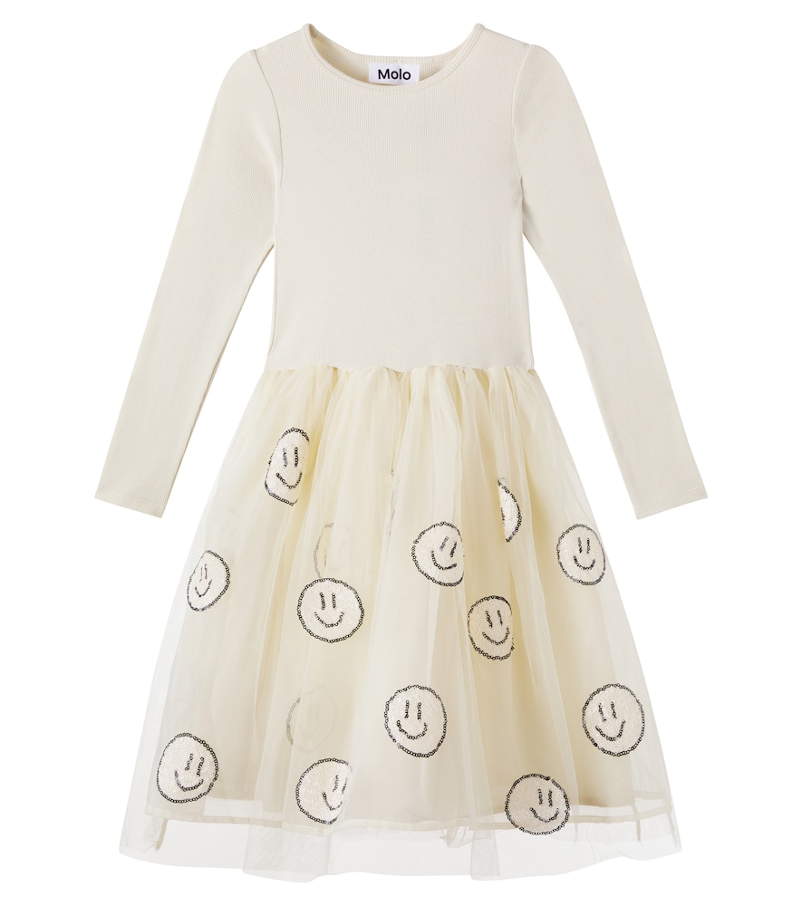 Molo Beige Cyrus Sequined Tulle Dress Y 11/12 - Mytheresa
