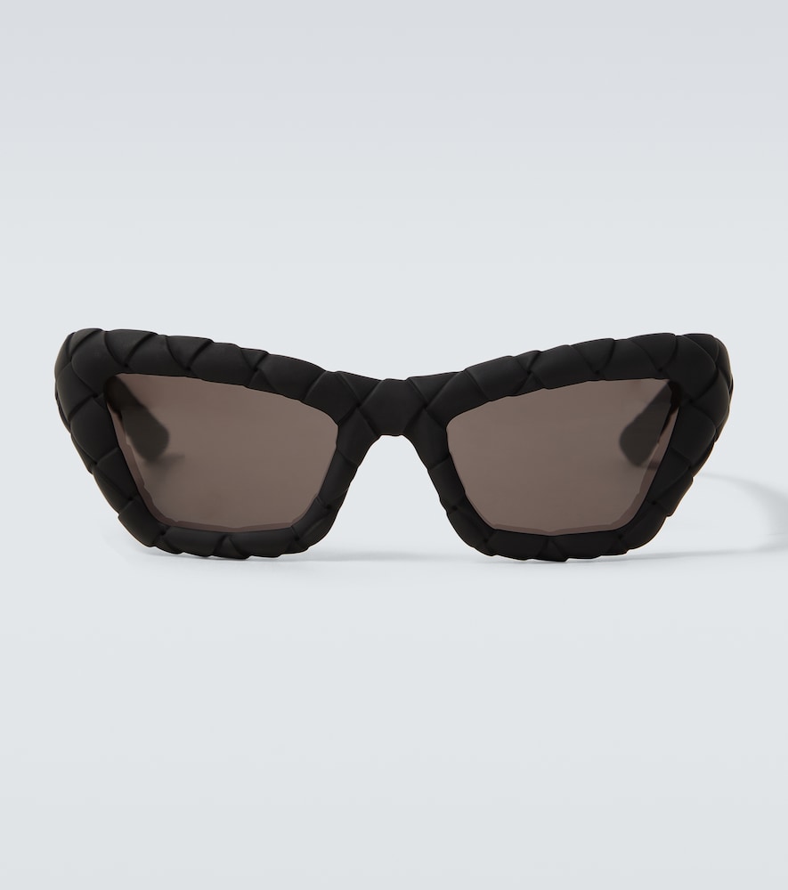 Bottega Veneta Intrecciato rectangular sunglasses