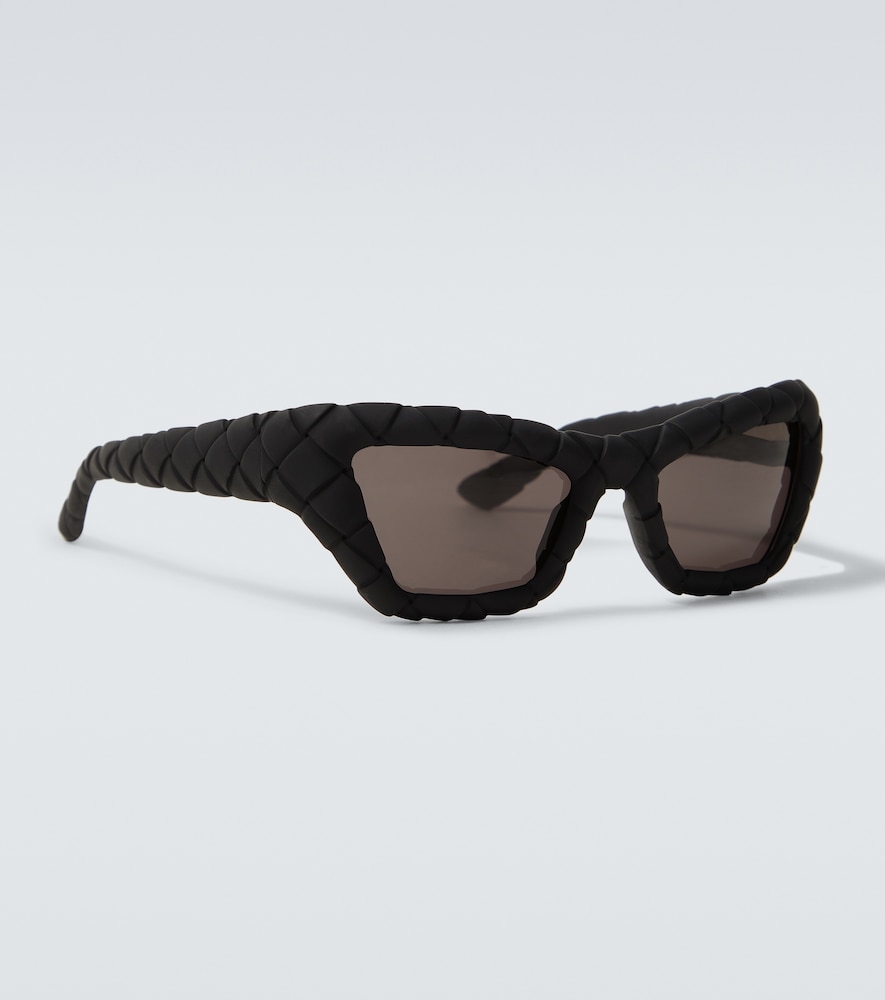  Bottega Veneta Bottega Veneta Intrecciato Rectangular Sunglasses 