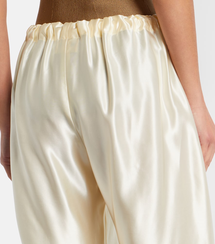  Khaite Khaite Rohen Satin Wide-leg Pants 