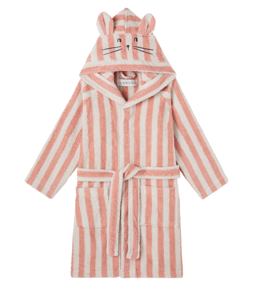 Liewood Pink Striped Cotton Terry Bathrobe Y 3/4 - Mytheresa
