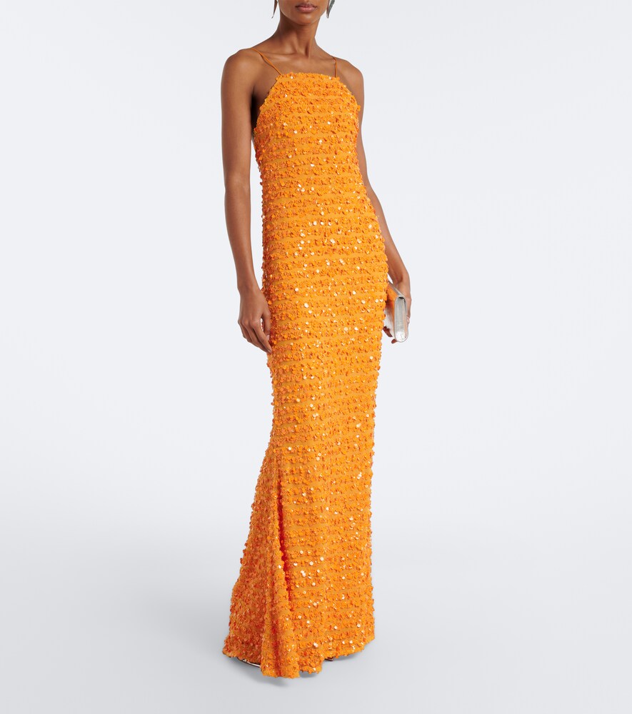 Taller Marmo Candice sequined gown
