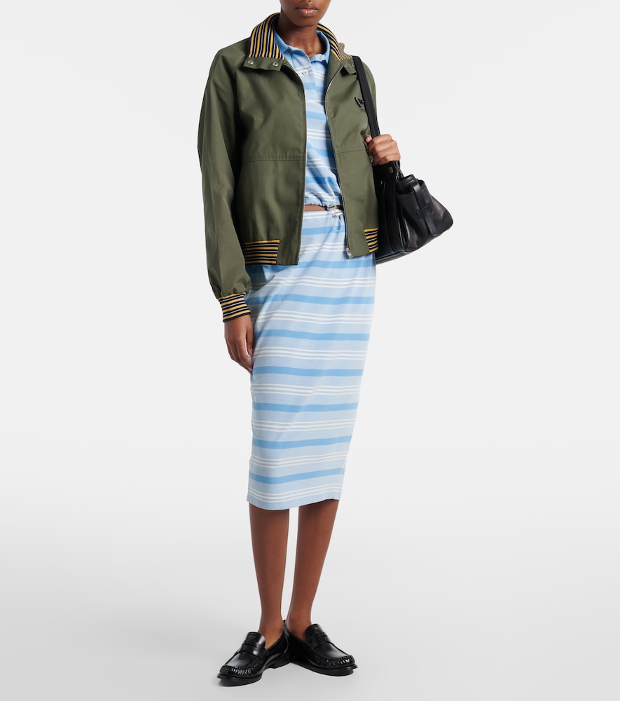  Prada Prada Cropped-polohemd Aus Baumwoll-piqué 