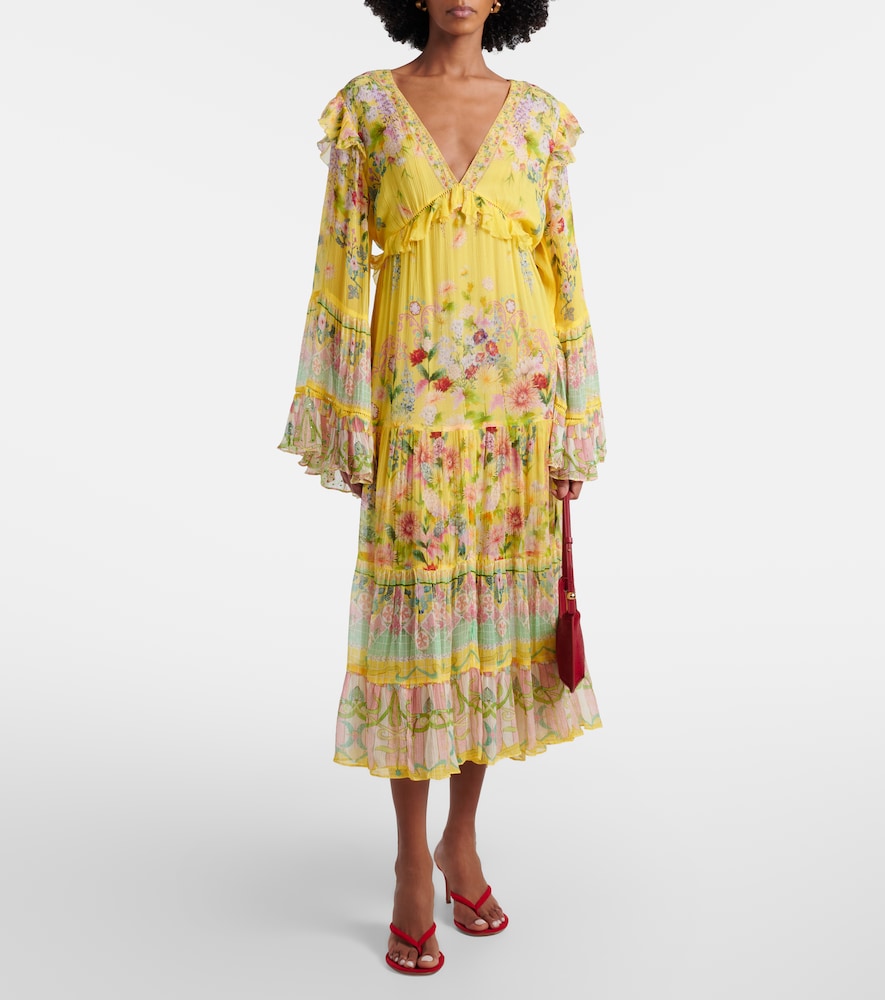  Camilla Camilla Bedrucktes Midikleid Aus Seidenchiffon 