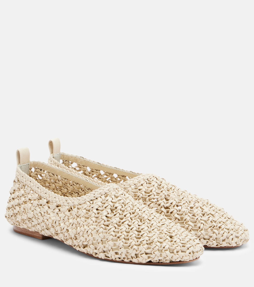 Souliers Martinez Pisa woven leather ballet flats