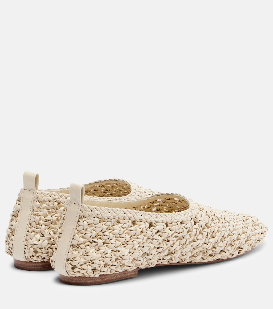  Souliers Martinez Souliers Martinez Pisa Woven Leather Ballet Flats 