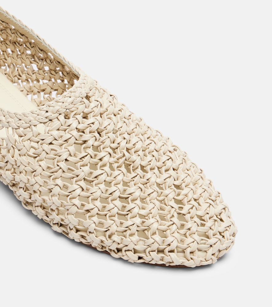  Souliers Martinez Souliers Martinez Pisa Woven Leather Ballet Flats 