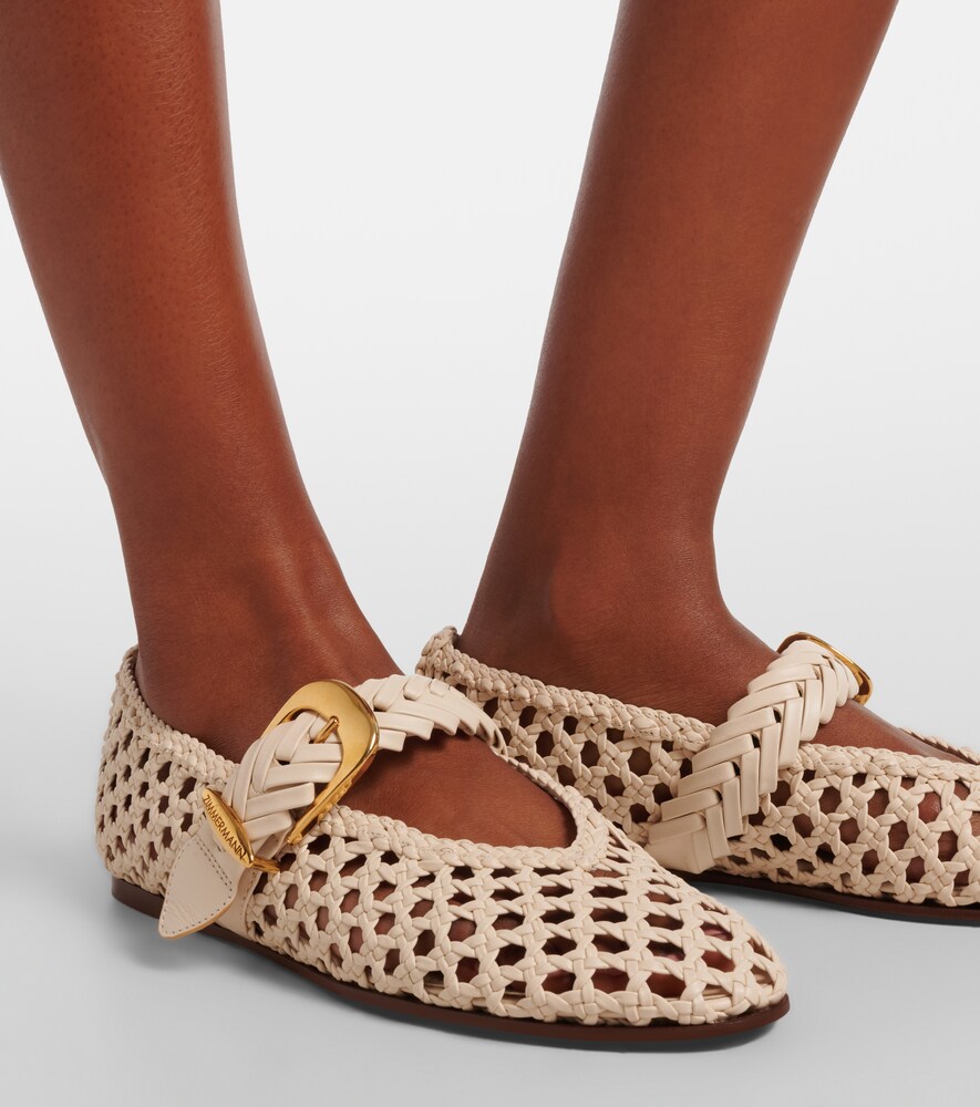Zimmermann Alchemy braided leather Mary Jane flats