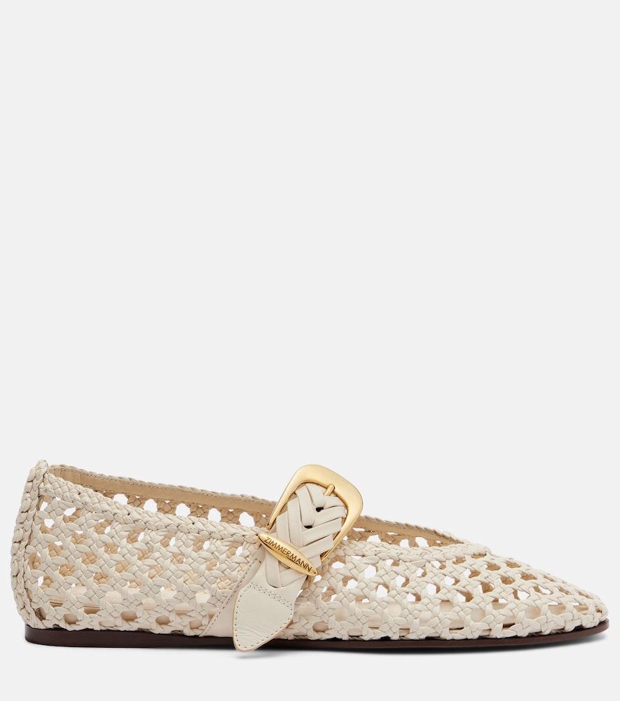  Zimmermann Zimmermann Alchemy Braided Leather Mary Jane Flats 