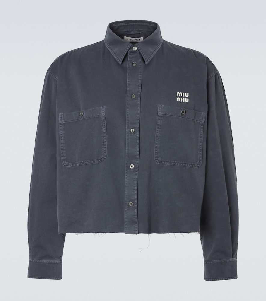 Miu Miu Logo denim shirt