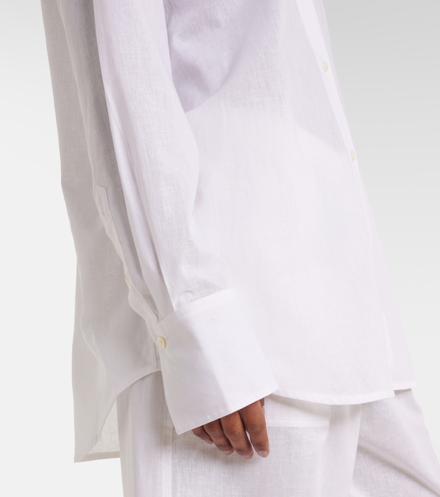  Toteme Toteme Oversize-hemd Aus Baumwolle Und Leinen 