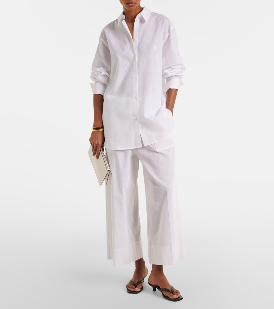Oversized Cotton And Linen Shirt