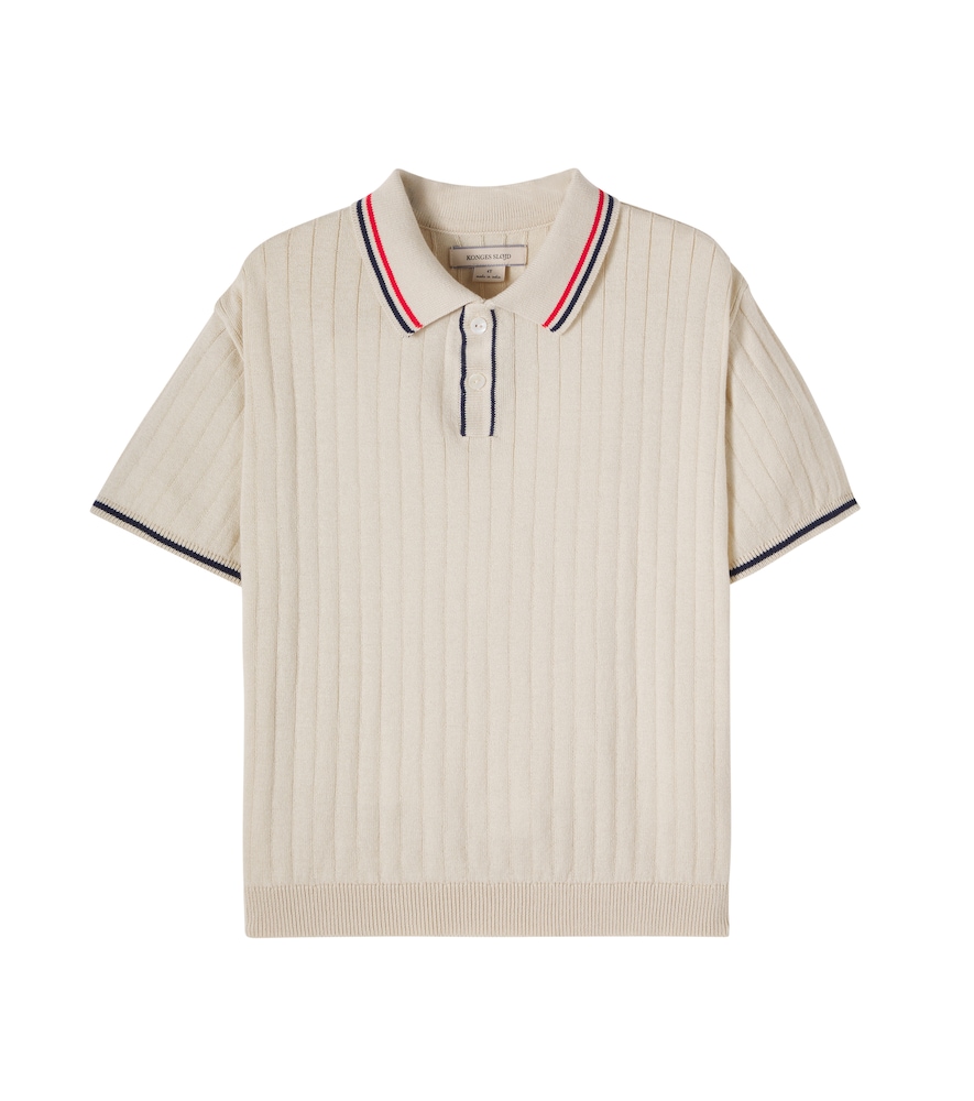Konges Slojd Beige Mio Knitted Striped Cotton Polo Shirt Y 5/6 - Mytheresa