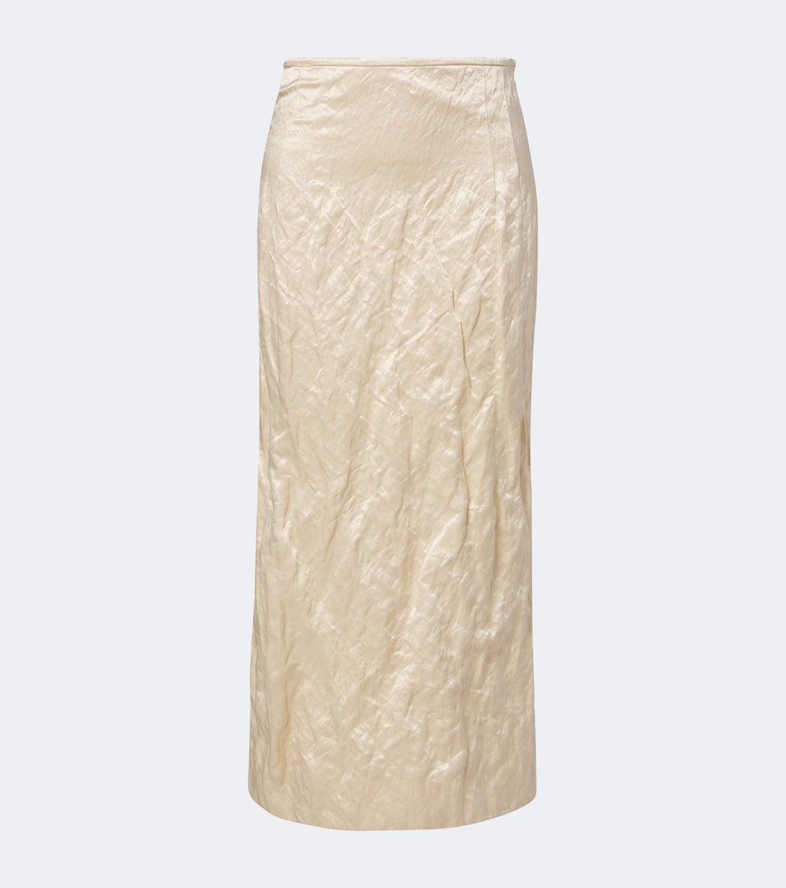 Cotton Blend Midi Skirt