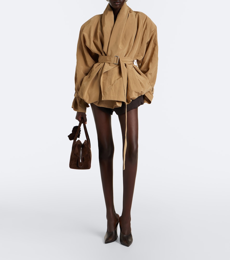 Magda Butrym Belted Technical Jacket In Brown
