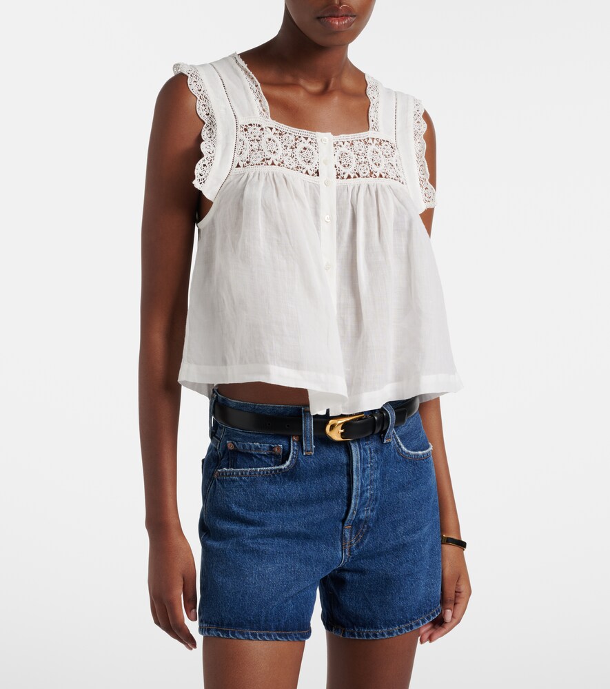  Citizens Of Humanity Citizens Of Humanity Mia Lace-trimmed Top 