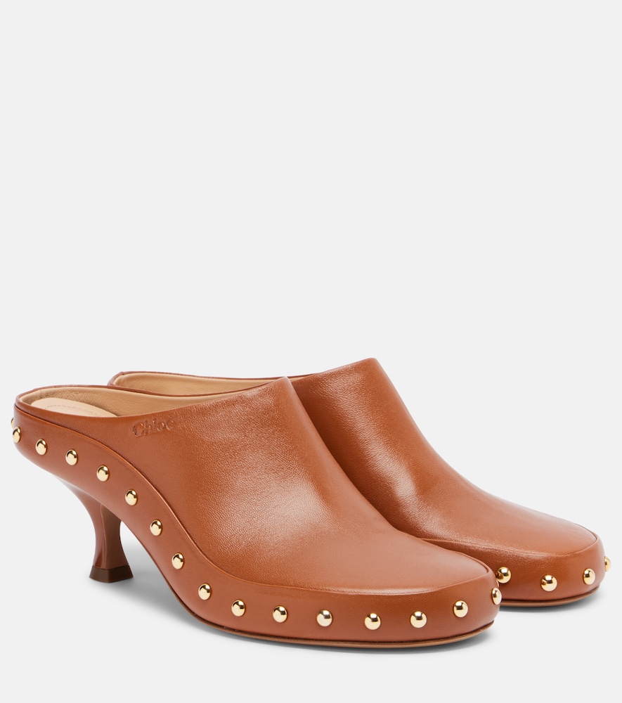 Chloé Verzierte Mules aus Leder