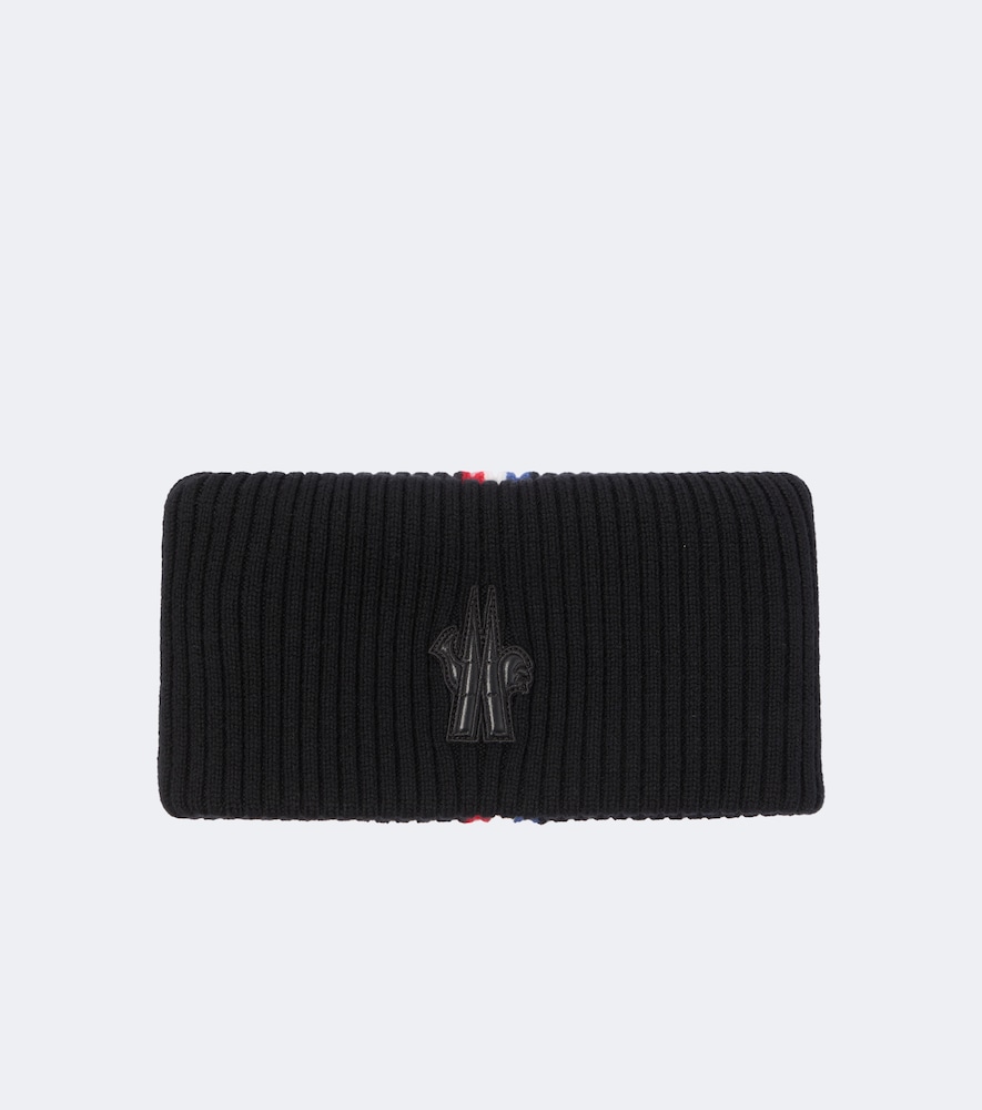 MONCLER Moncler Grenoble Logo ribbed-knit virgin wool snood