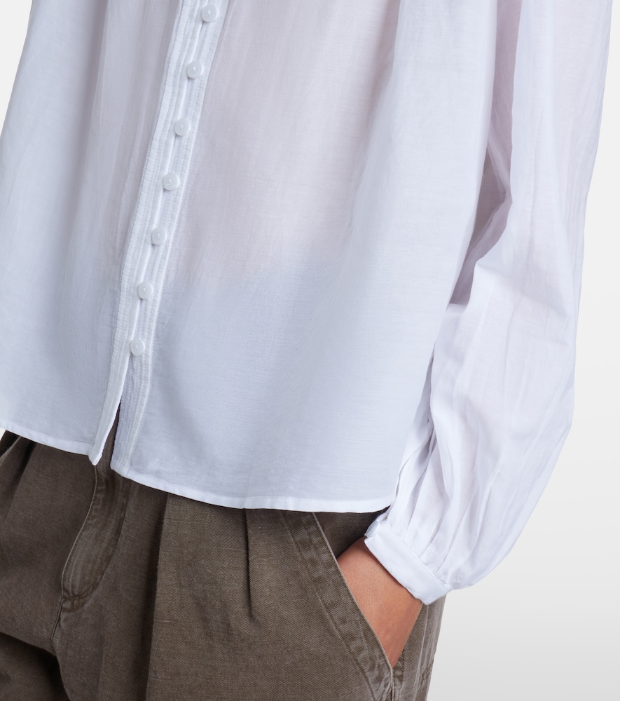 Christa Ruffled Cotton-Blend Blouse