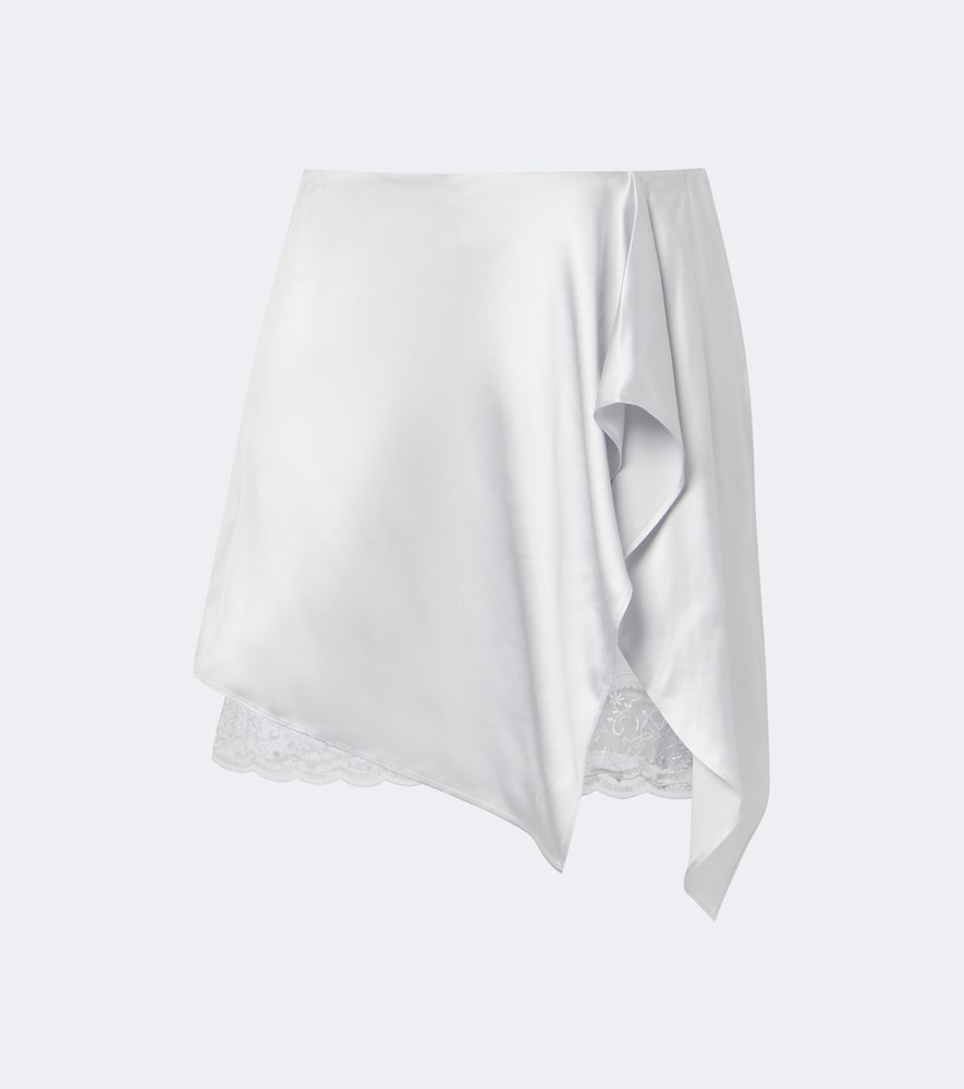 Minigonna in satin con pizzo
