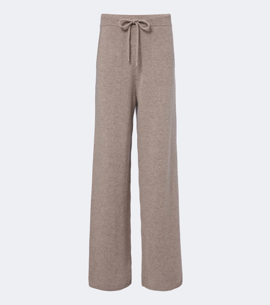 Pantaloni a gamba larga in cashmere