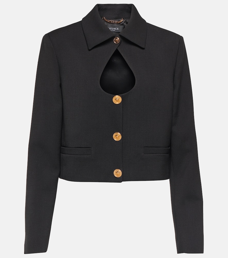 Versace Cutout virgin wool jacket