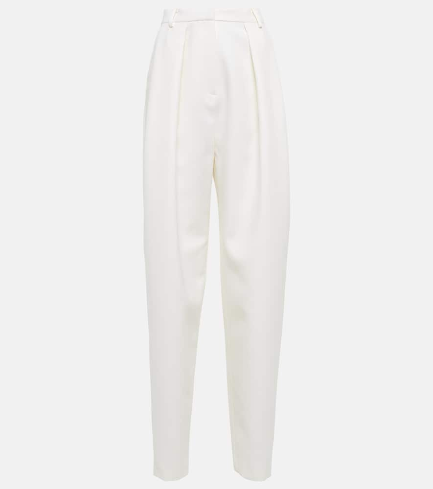 Magda Butrym Silk And Wool Tapered Pants In White