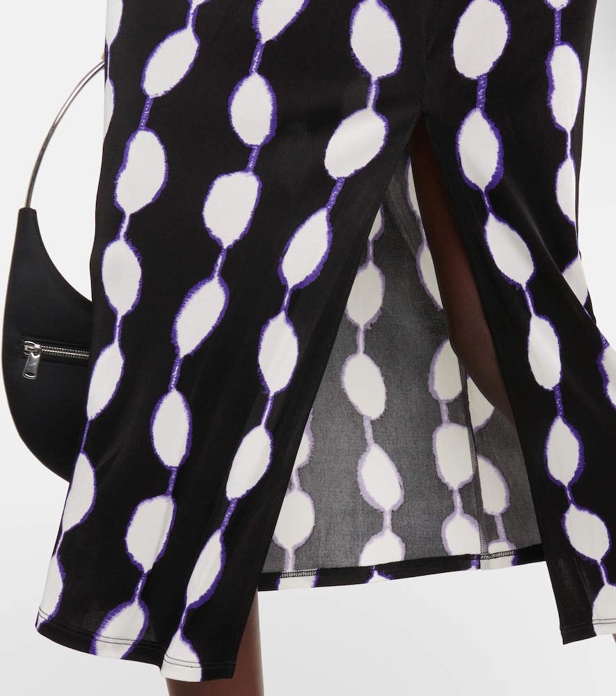  Diane Von Furstenberg Diane Von Furstenberg Garcel Printed Jersey Midi Skirt 