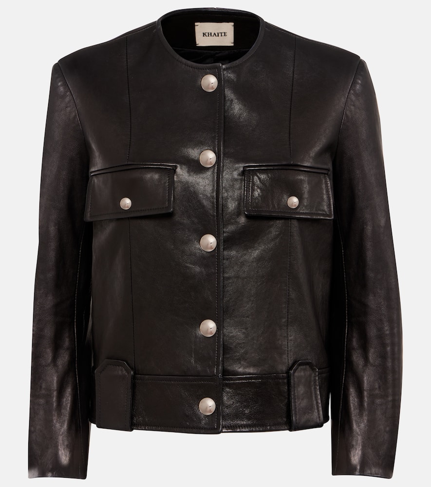 Laybin cropped leather jacket