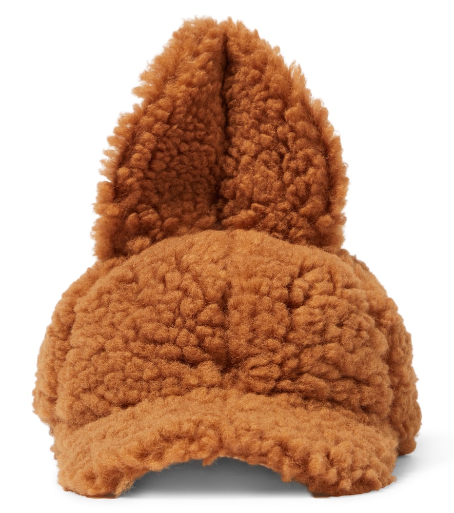 jellymallow casquette tumble rabbit en shearling synthétique