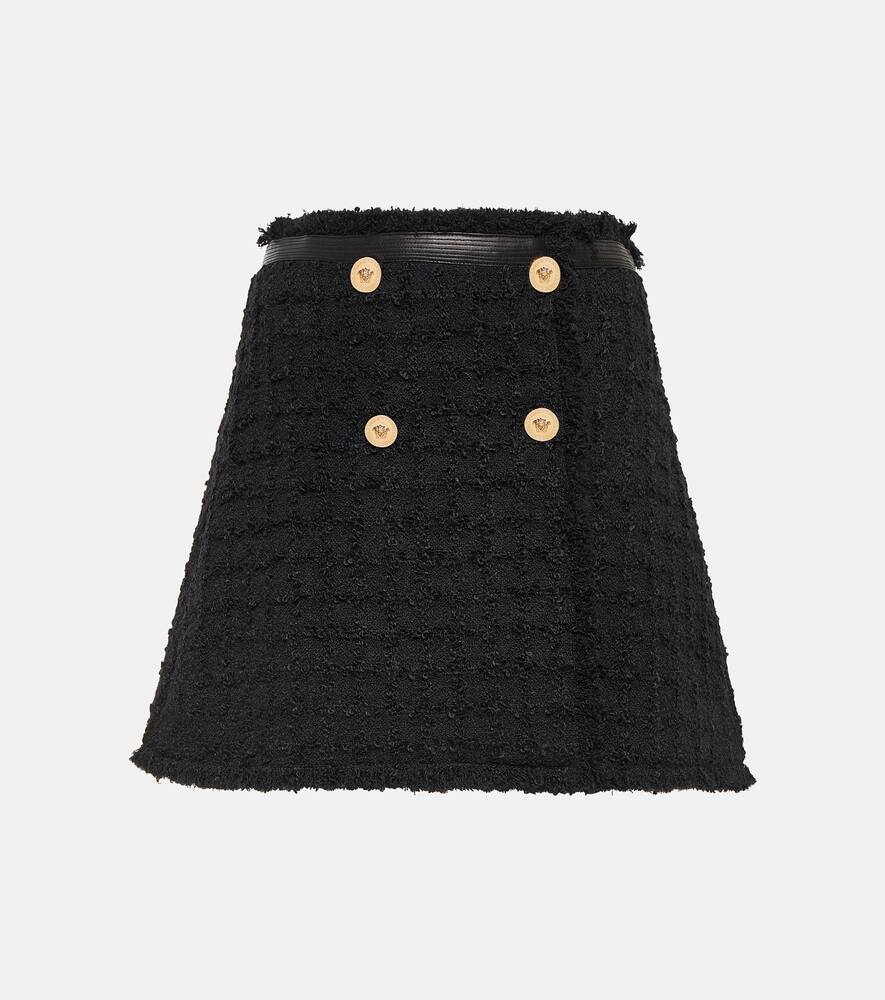 Versace Medusa bouclé tweed miniskirt
