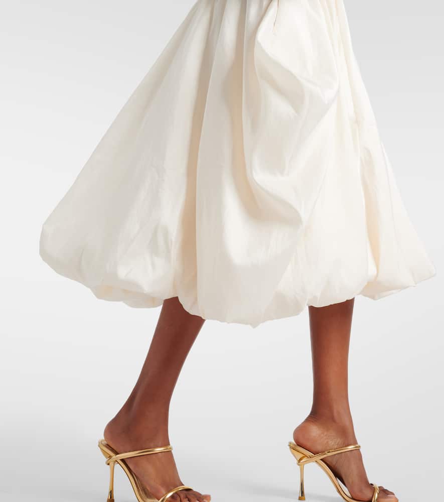 Simkhai Kenlie Taffeta-trimmed Midi Dress In Ivory