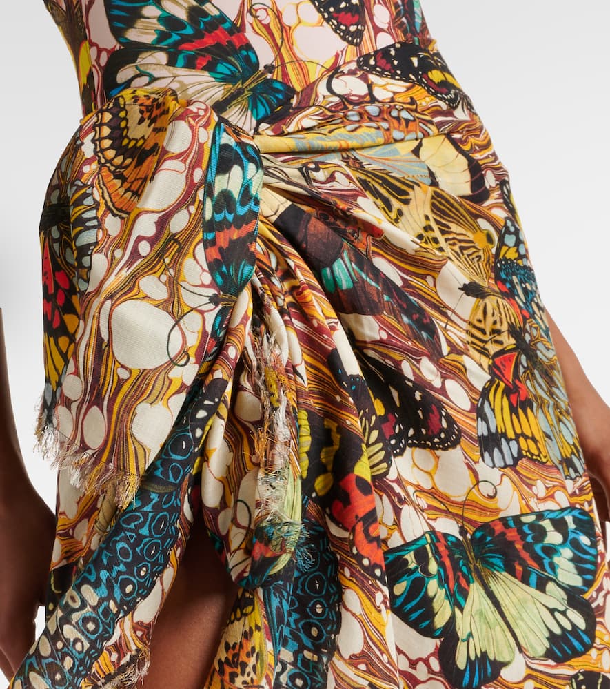 Jean Paul Gaultier Papillon Printed Beach Cover-up In Multicoloured