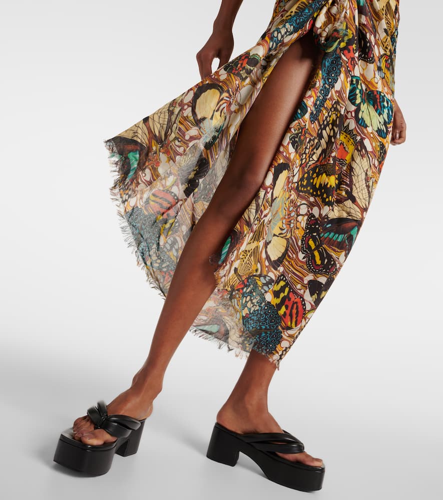 Jean Paul Gaultier Papillon Printed Beach Cover-up In Multicoloured