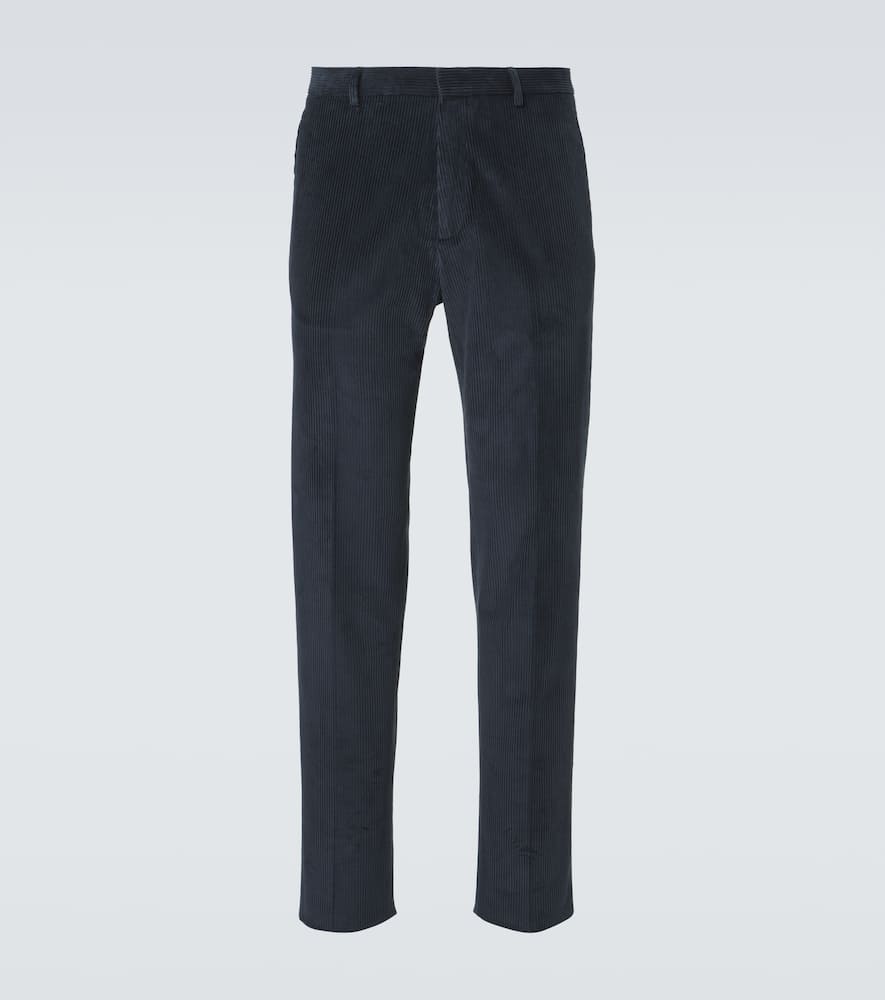 Cotton corduroy straight pants