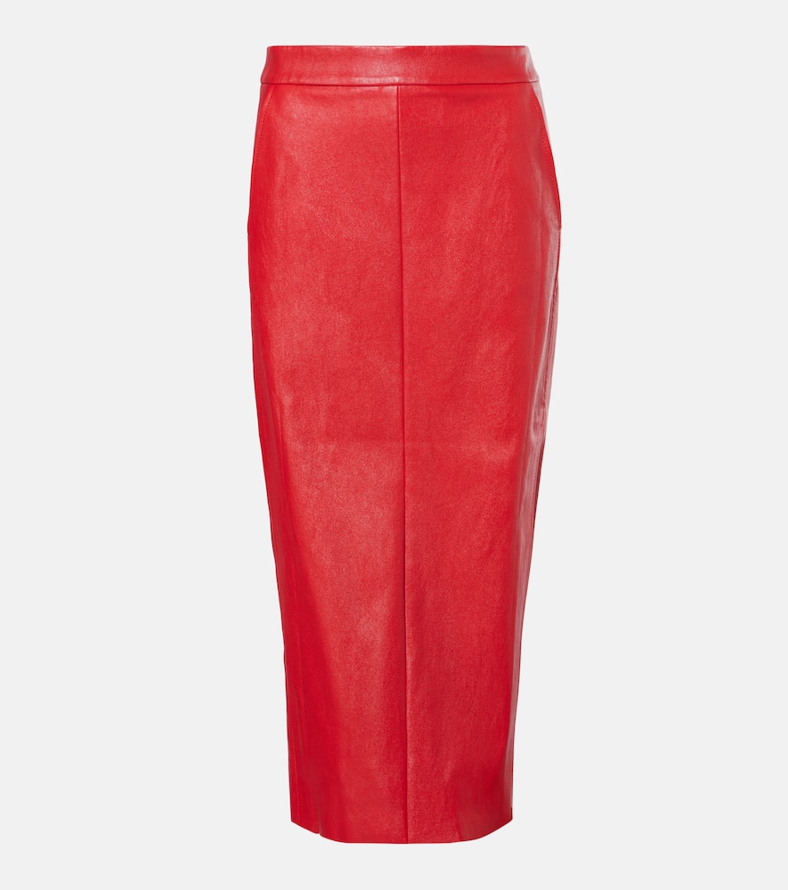 Stouls Taylor leather midi skirt