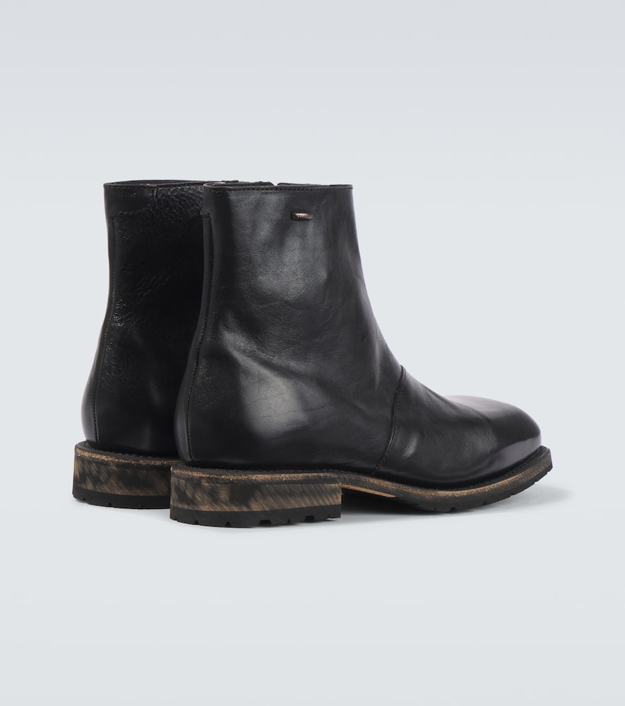 Our Legacy Engine Boot Ankle Boots In Black Leather In Black